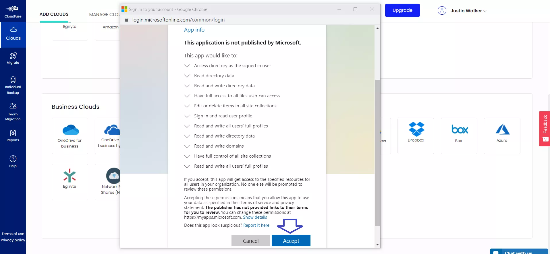 onedrive for business Accept button onedrive for business Accept button 1