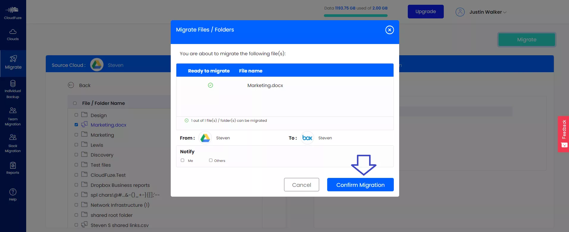preview and confirm Migration preview and confirm Migration