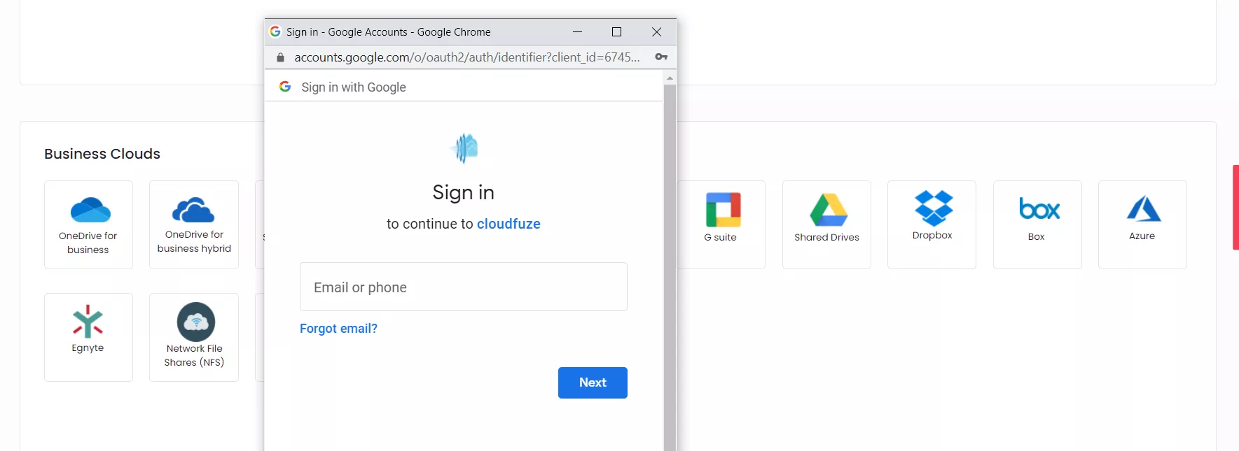 Adding OneDrive for Business to CloudFuze Adding OneDrive for Business to CloudFuze