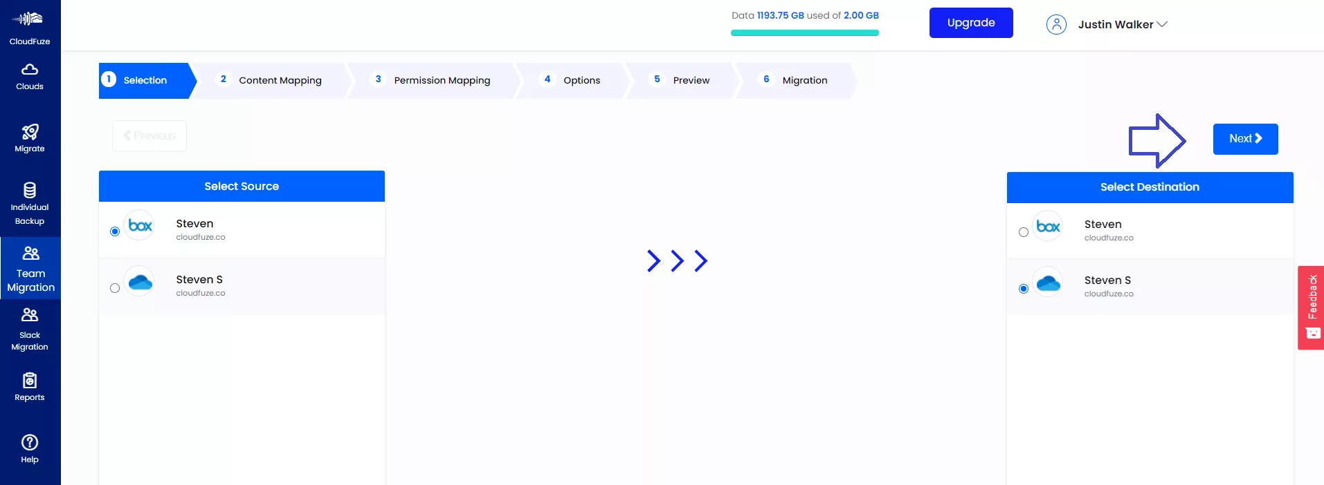 Choosing source and destination cloud Choosing source and destination cloud