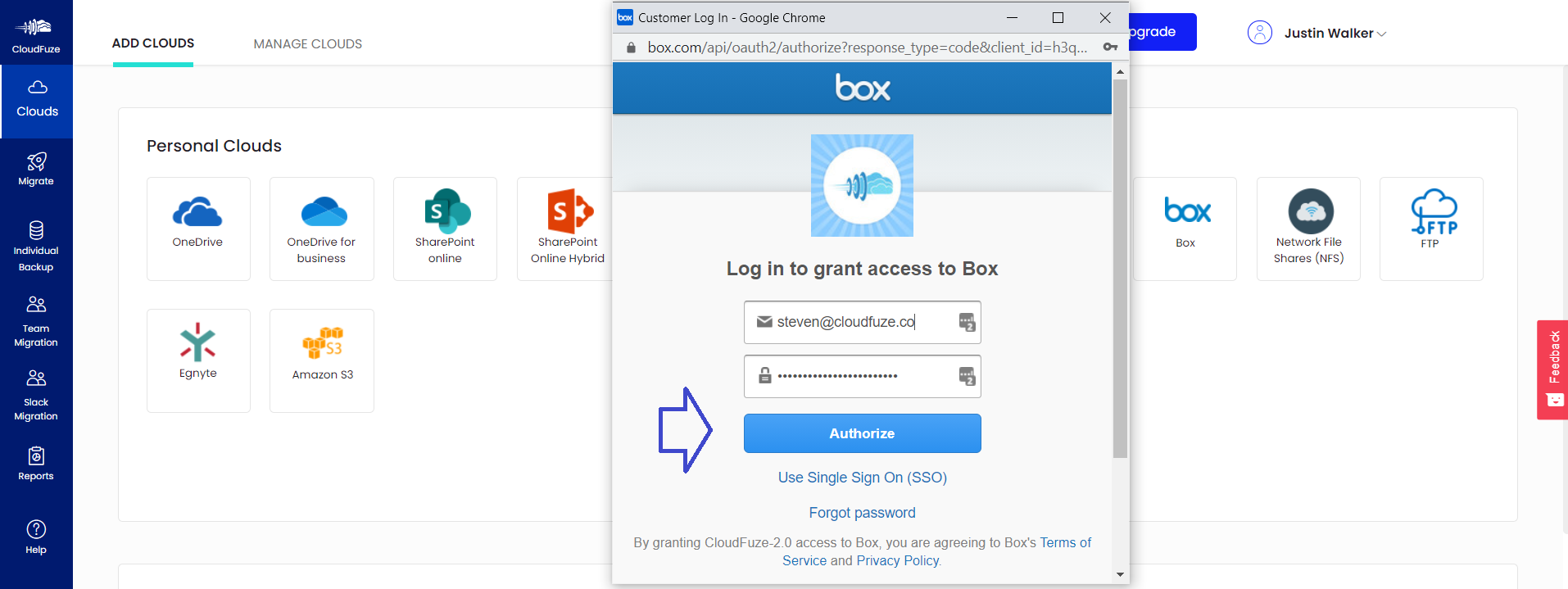 box credntials