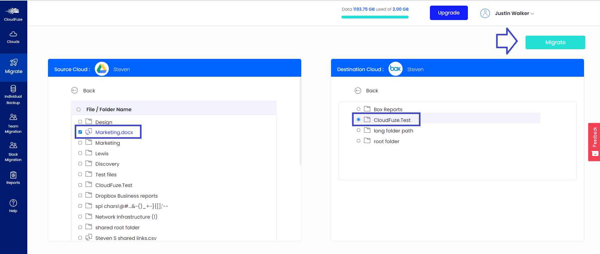 select files