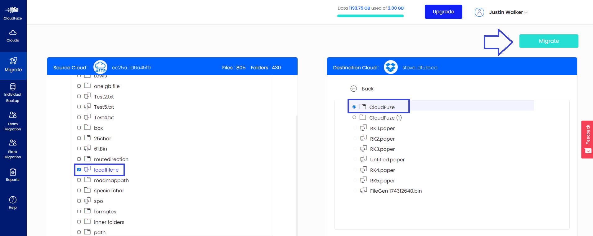 select files