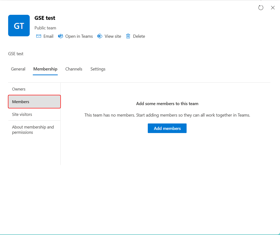 Go to Membership Settings