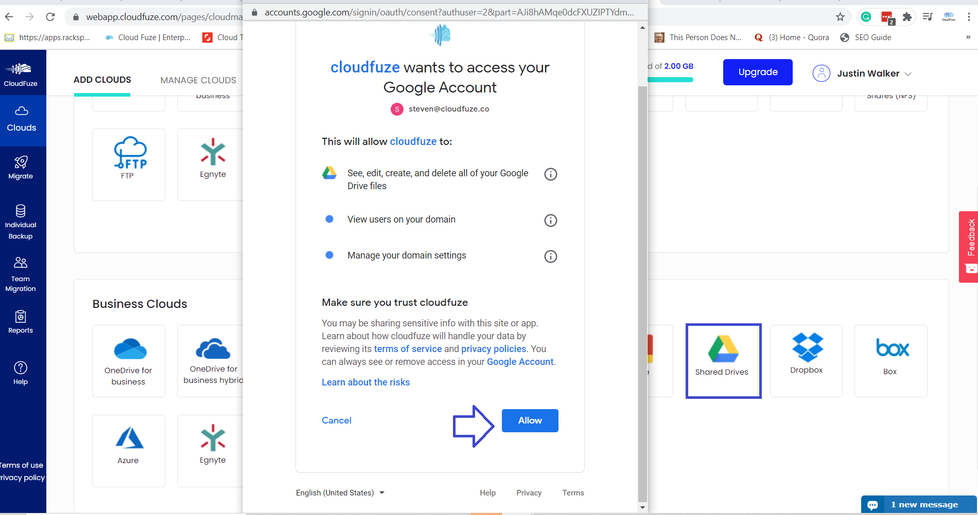 Access to Google Shared Drive