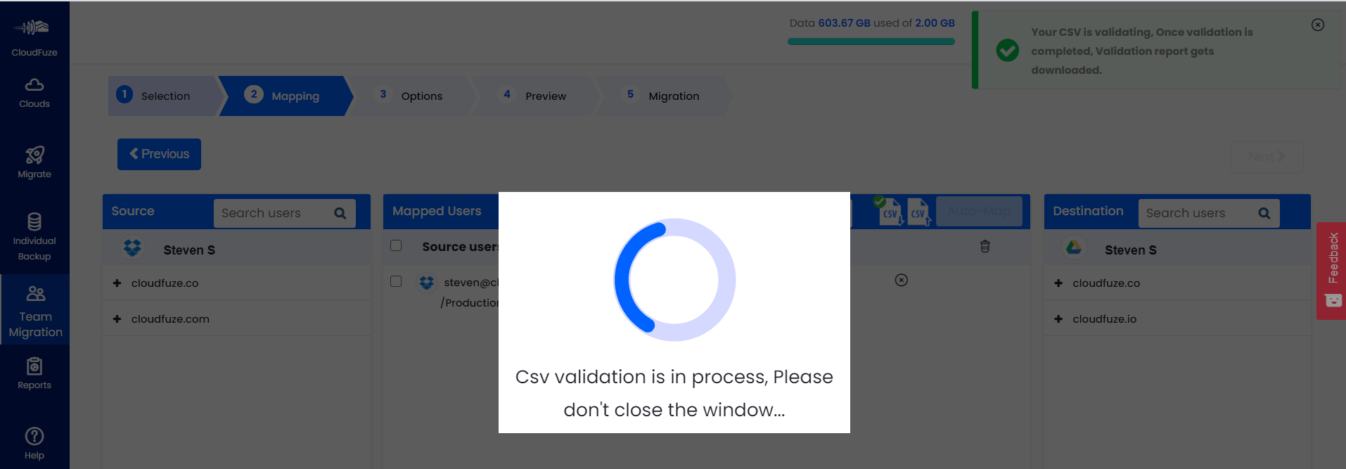 CSV File Validation
