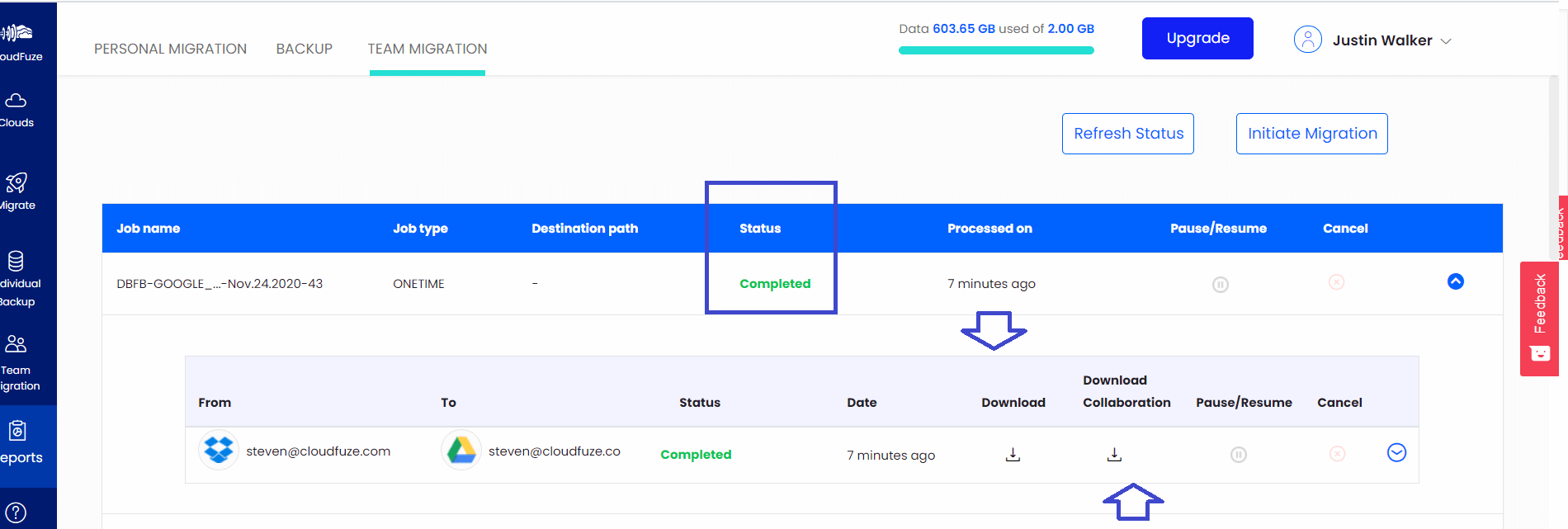 Dropbox business to Google Shared Drive Completed