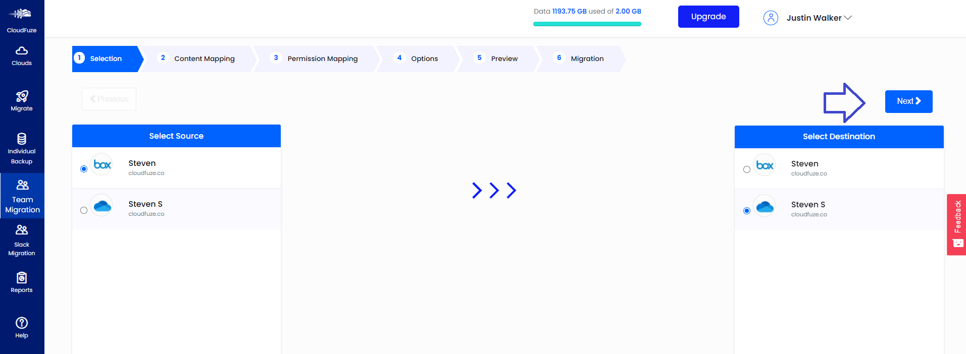 Choosing source and destination cloud Choosing source and destination cloud