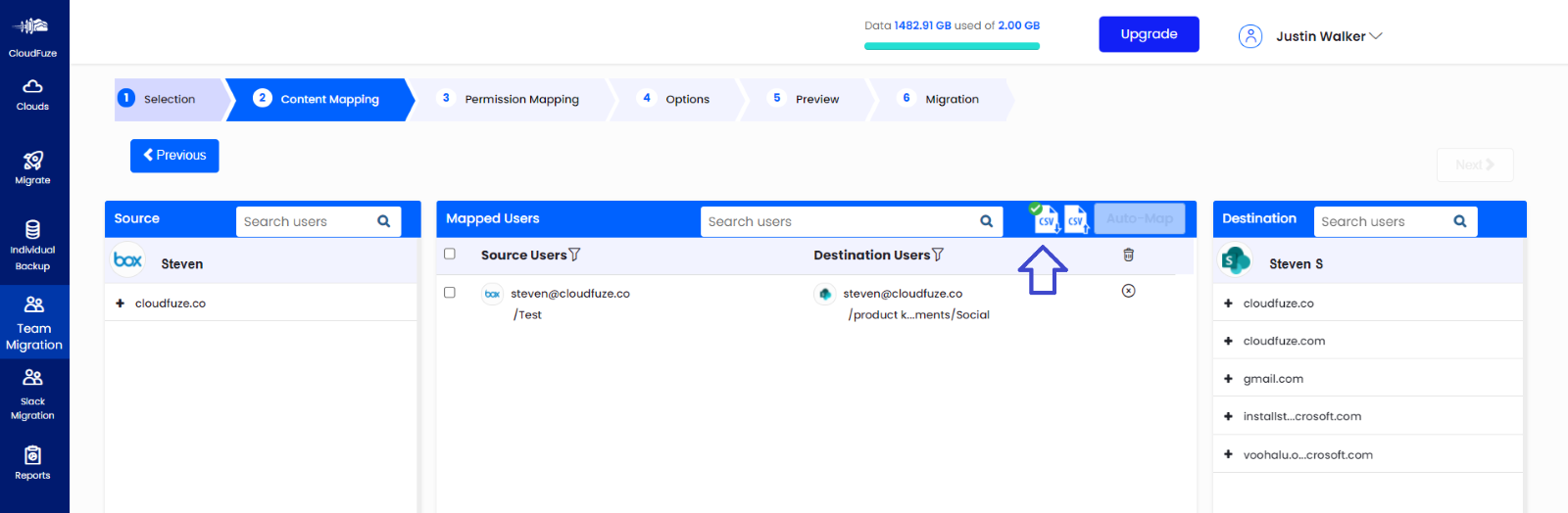 upload CSV and download csv