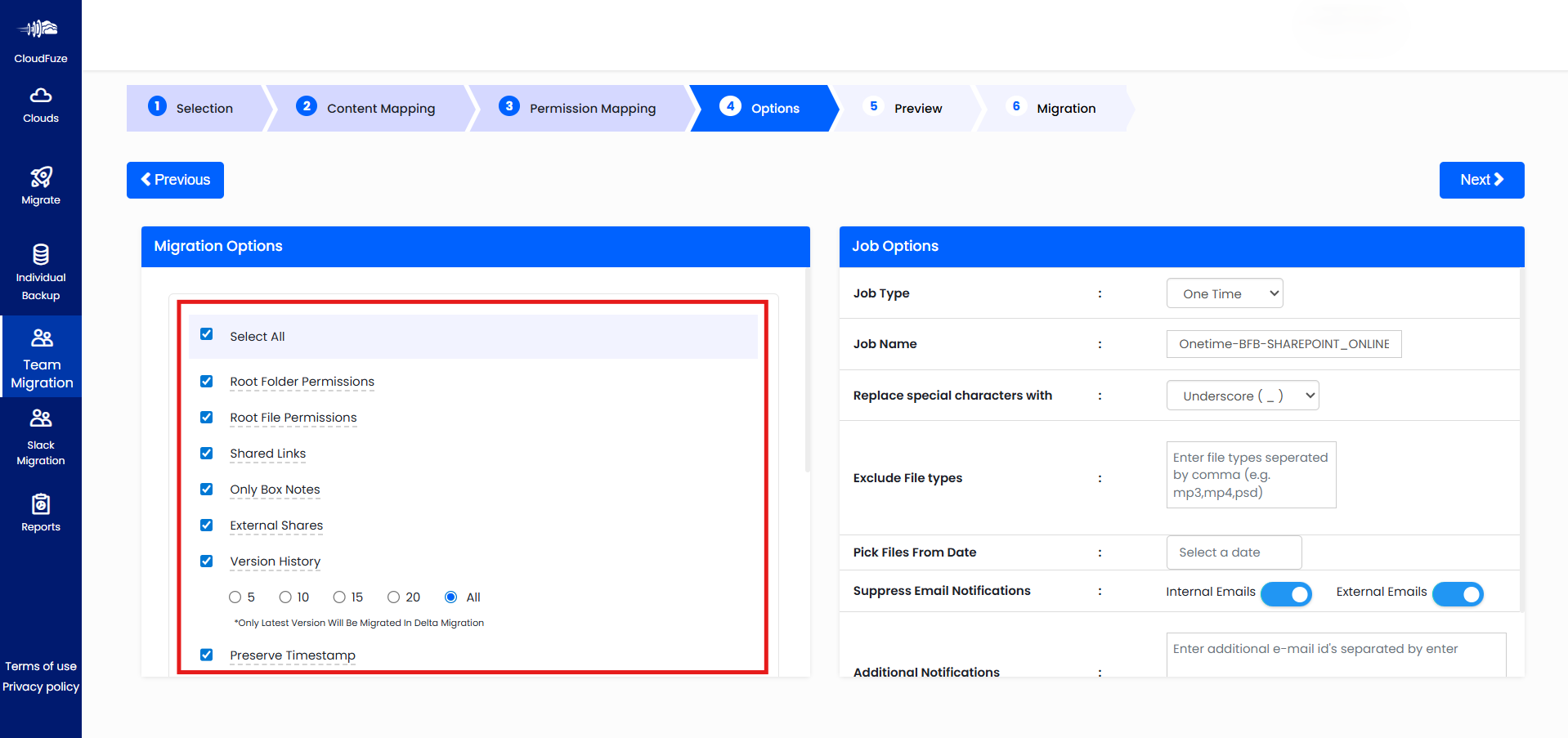 Box to SharePoint migration options