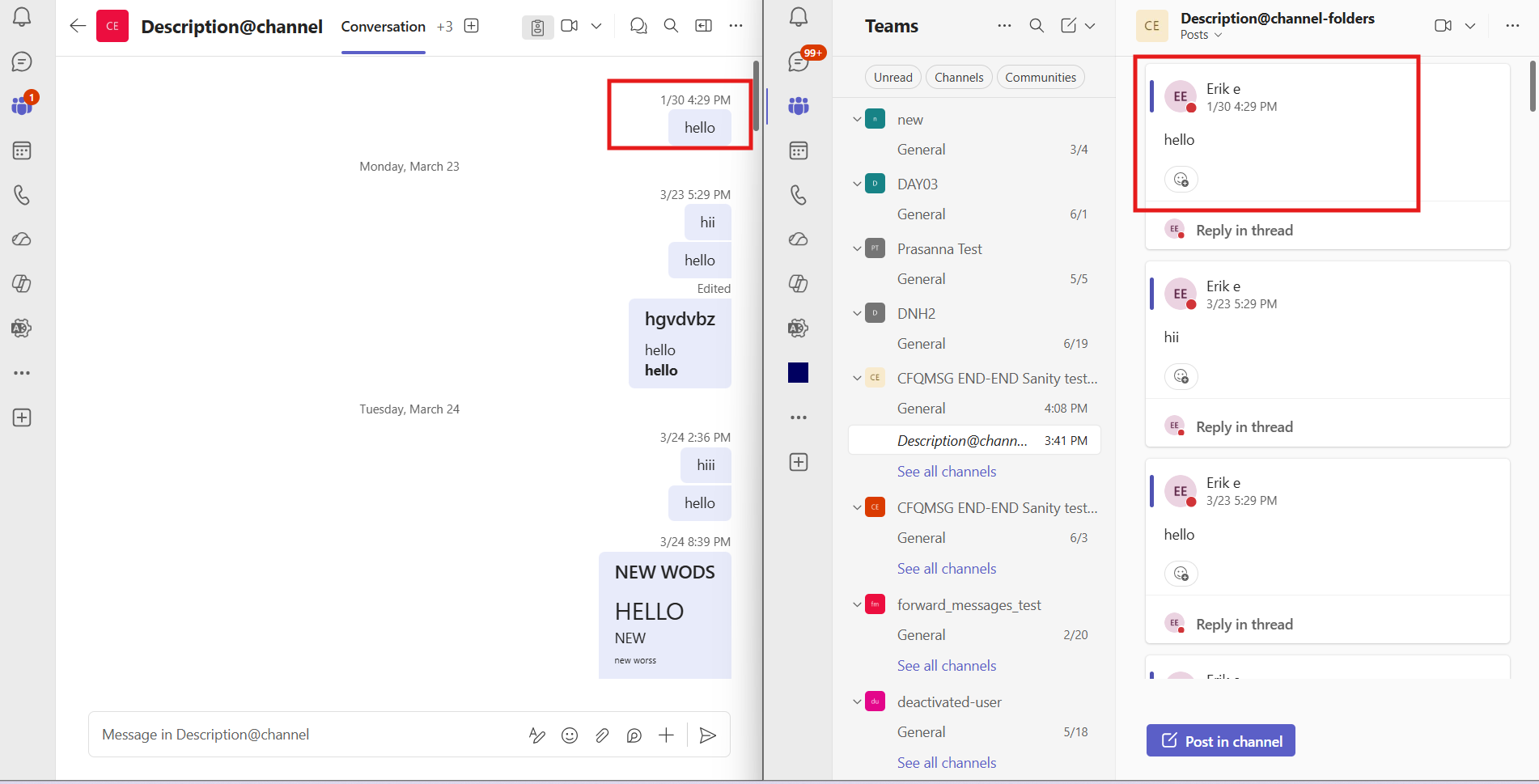 Microsoft Teams channel timestamps retained after Teams-to-Teams migration
