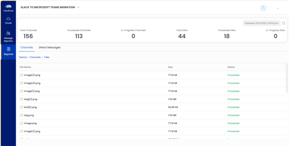 how CloudFuze Migrate transfers duplicate files during a Slack to Microsoft Teams migration.