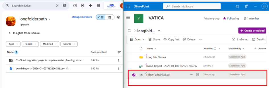 CloudFuze Migrate handling long file names