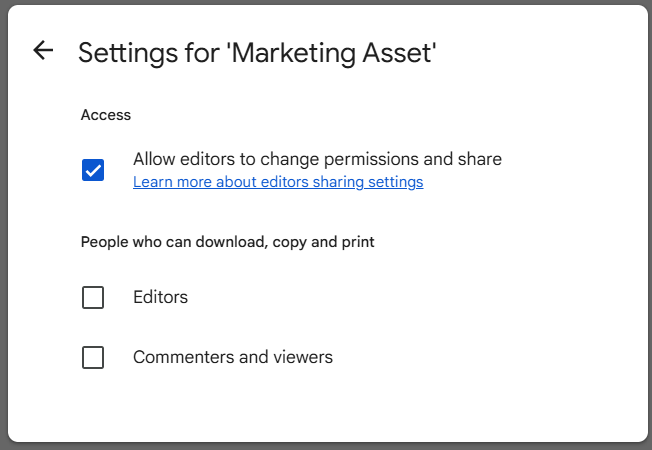Restrict Download in Google Drive for Files You Shared
