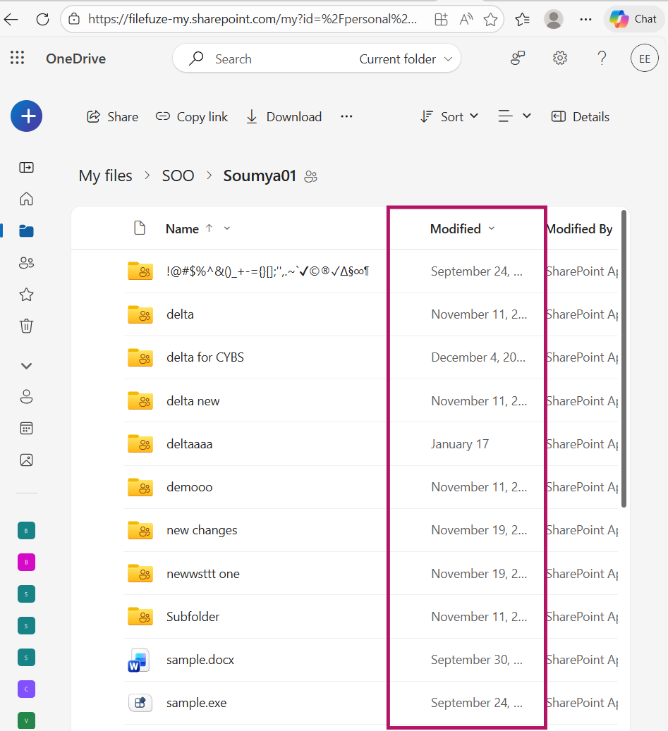 ShareFile timestamps migrated through CloudFuze Migrate