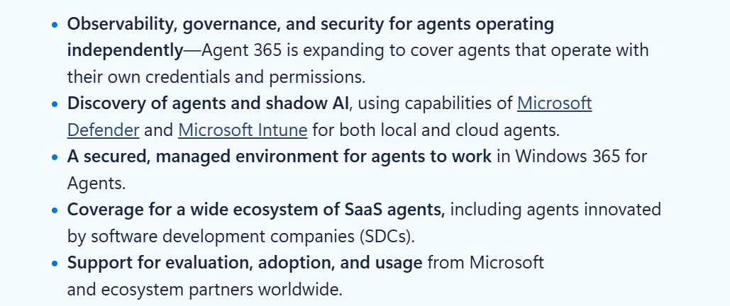 Agent 365 capabilities and integrations