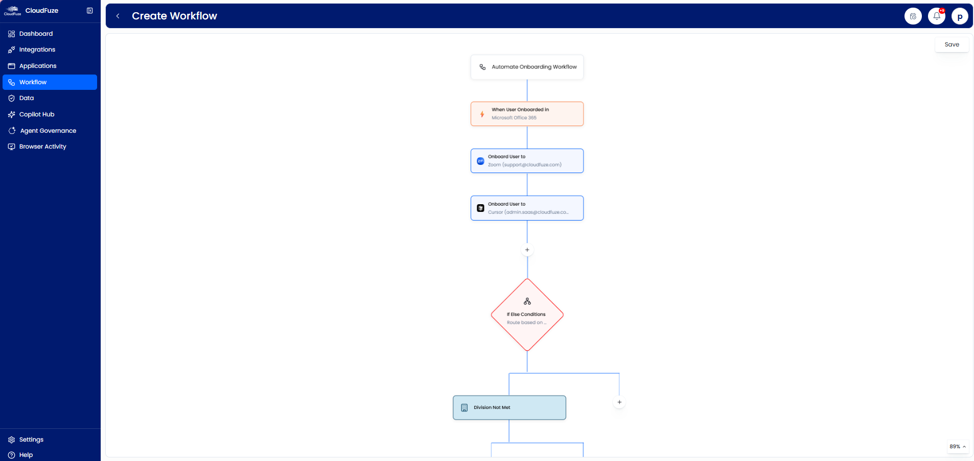 CloudFuze Manage: RBAC Dashboard