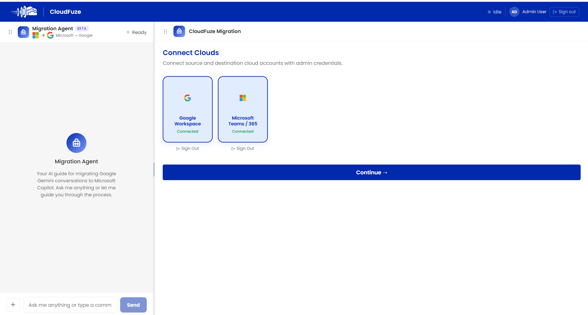 Connecting Clouds for AI Tools Migration