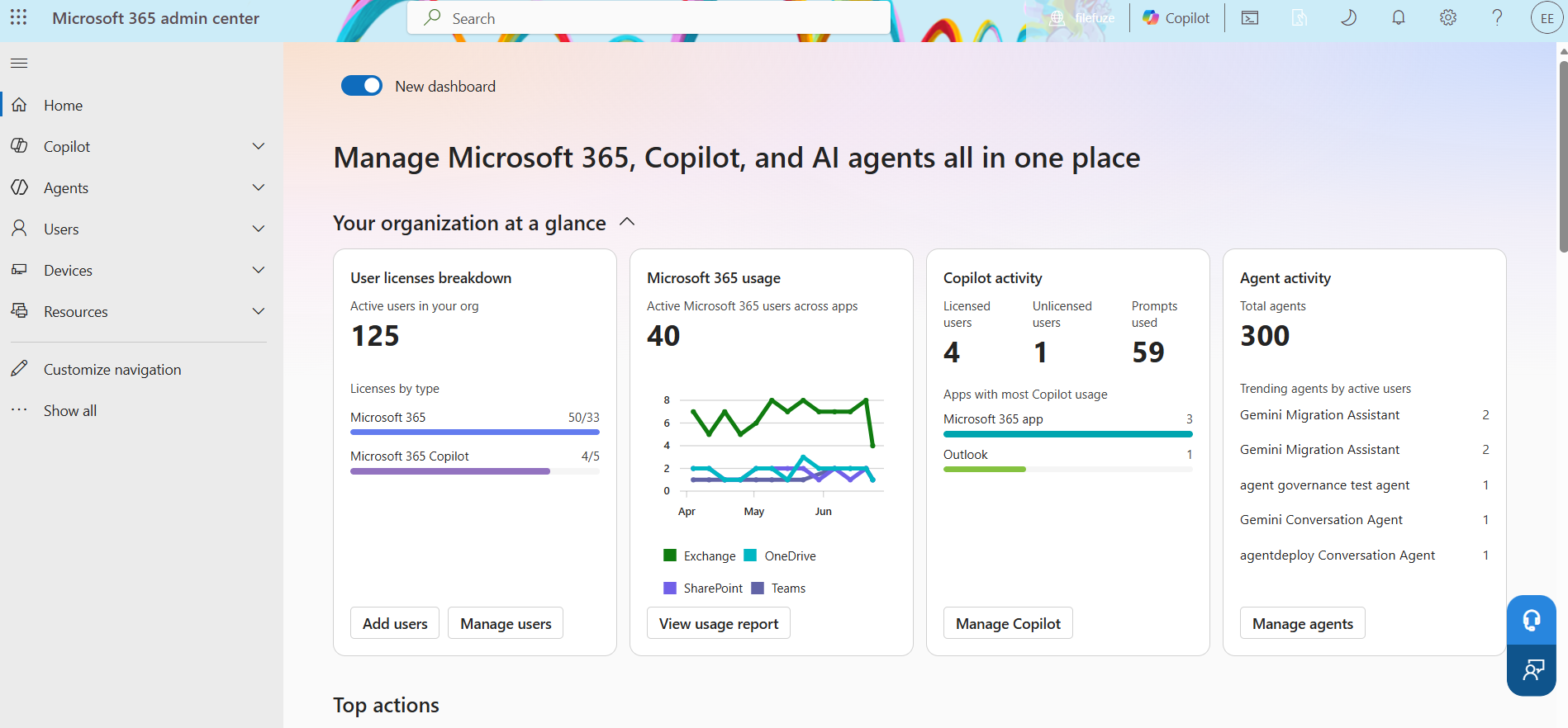 Visiting the Microsoft 365 Admin Center
