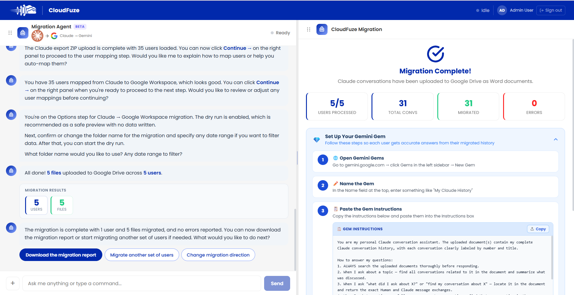 Check Migration Reports and Validate