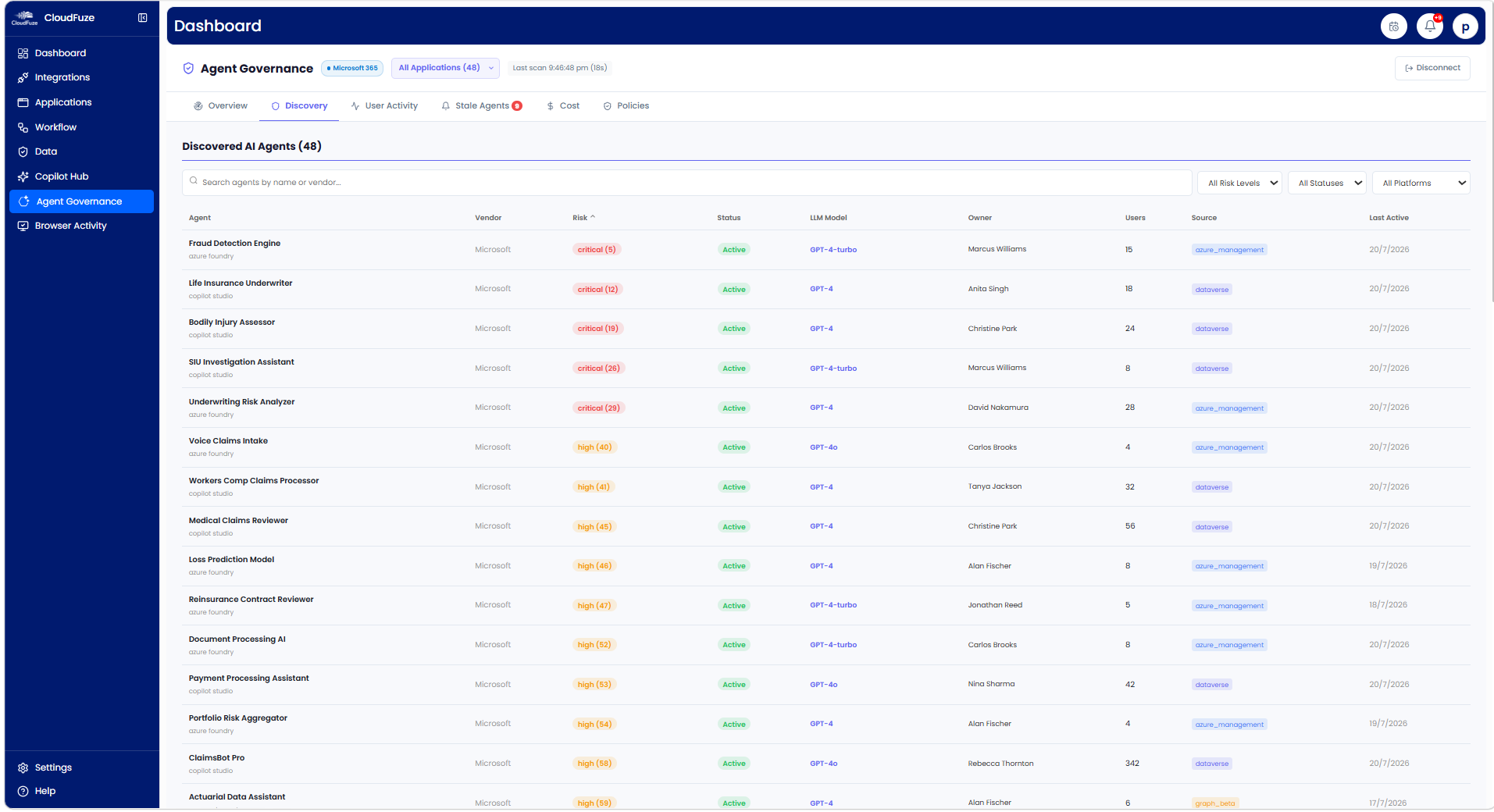 CloudFuze Manage: Agent Discovery