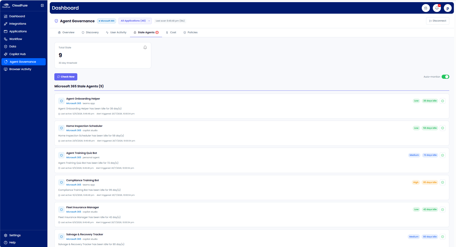 CloudFuze Manage: Agent Governnace Policy Enforcement Feature