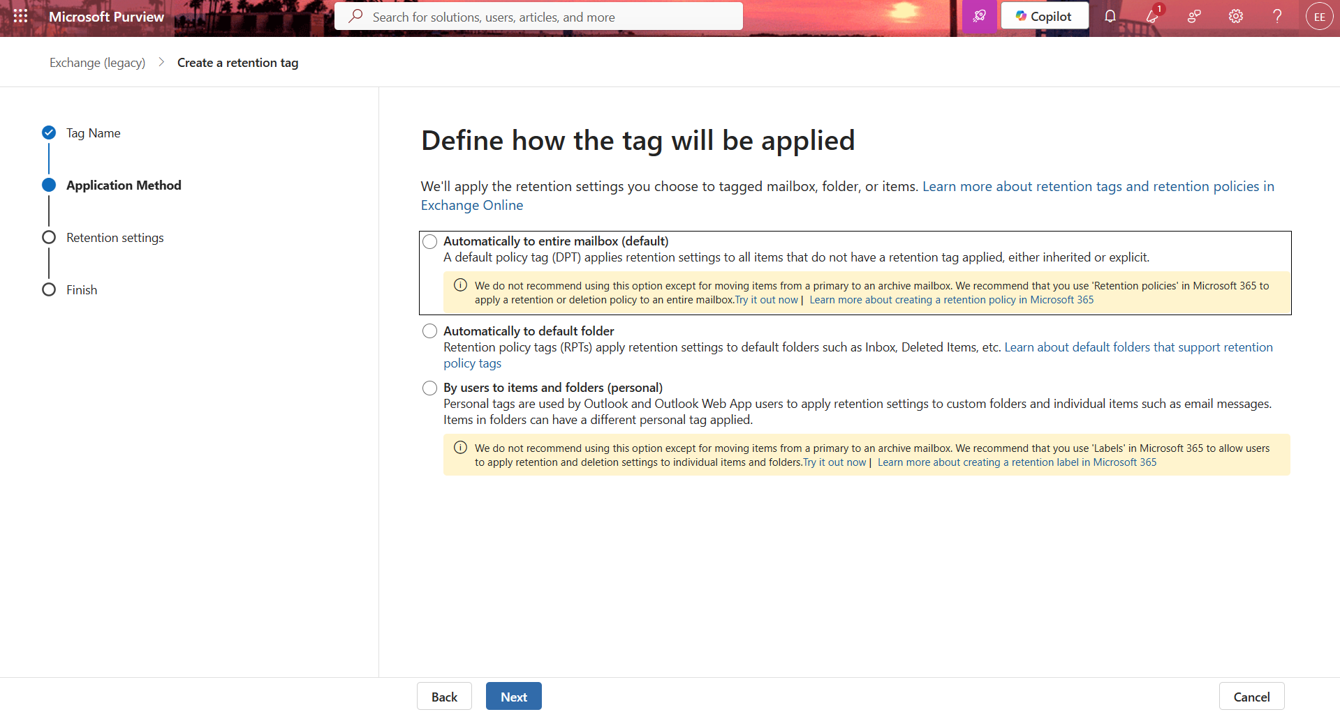 Define How the Tag Will Be Applied
