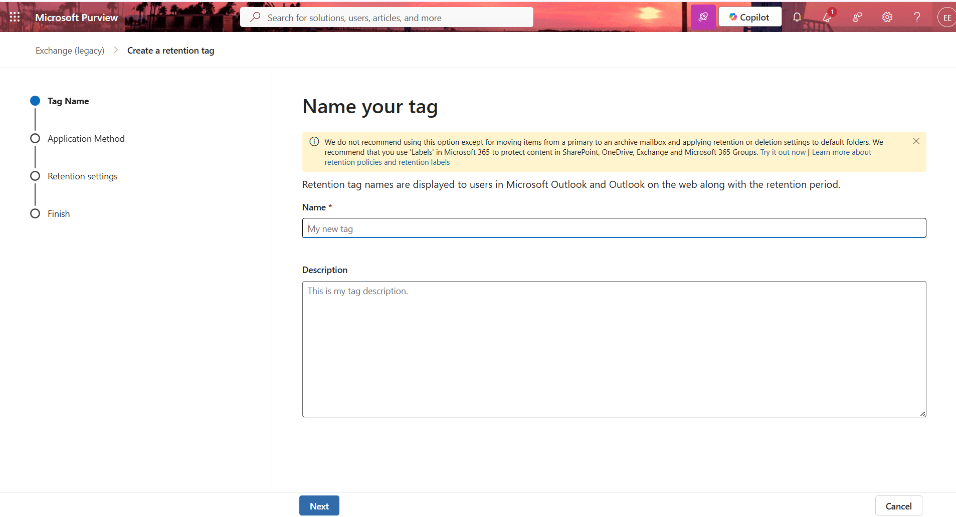 Name the Retention Tag