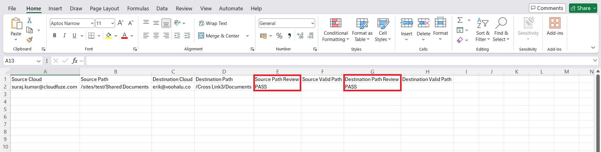 Validate CSV user mapping