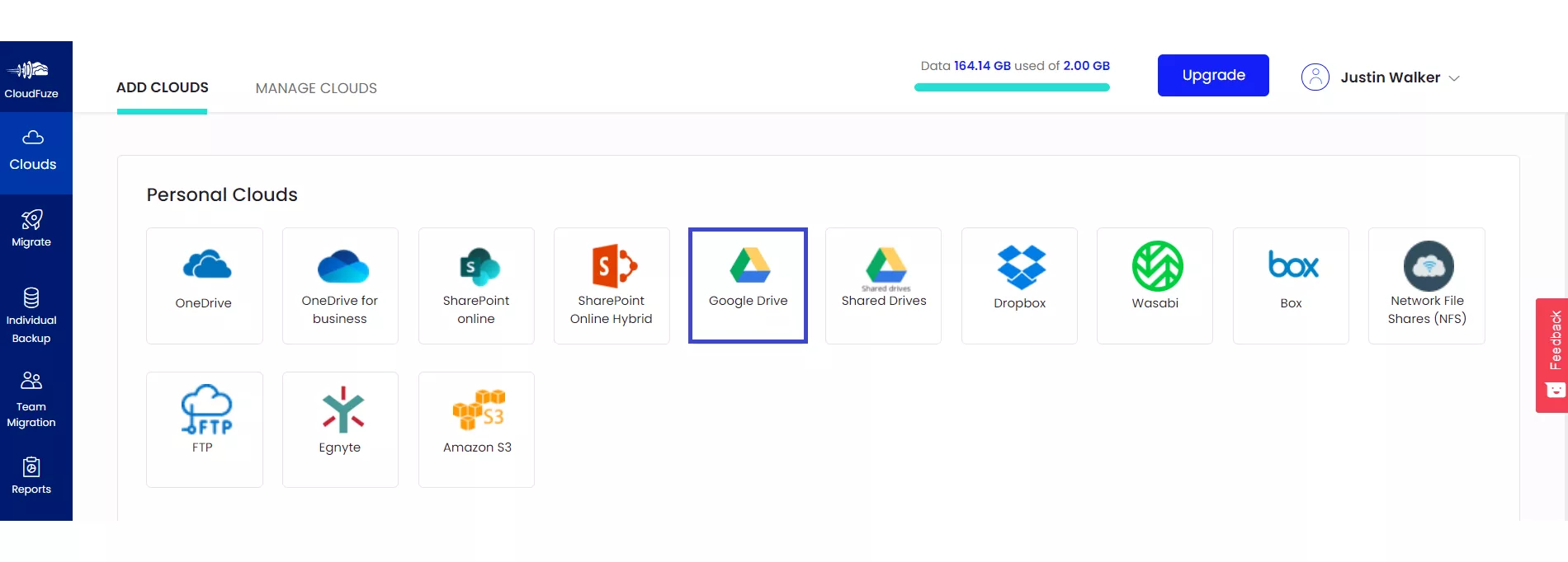Now, Add Google Drive (Destination Cloud)