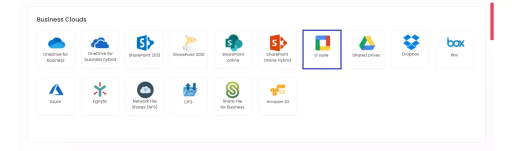 Add G Suite to CloudFuze