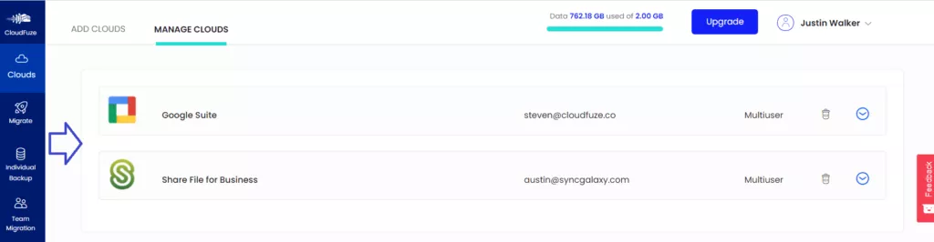 Verify Whether Clouds Added Successfully