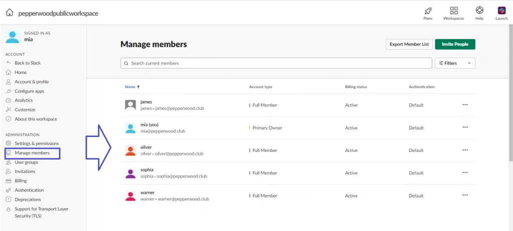 Manage Members
