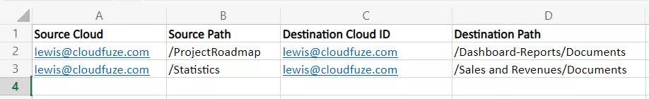 CSV mapping 1
