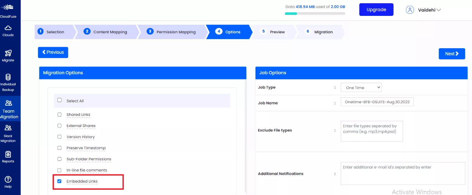 box to google drive embedded links