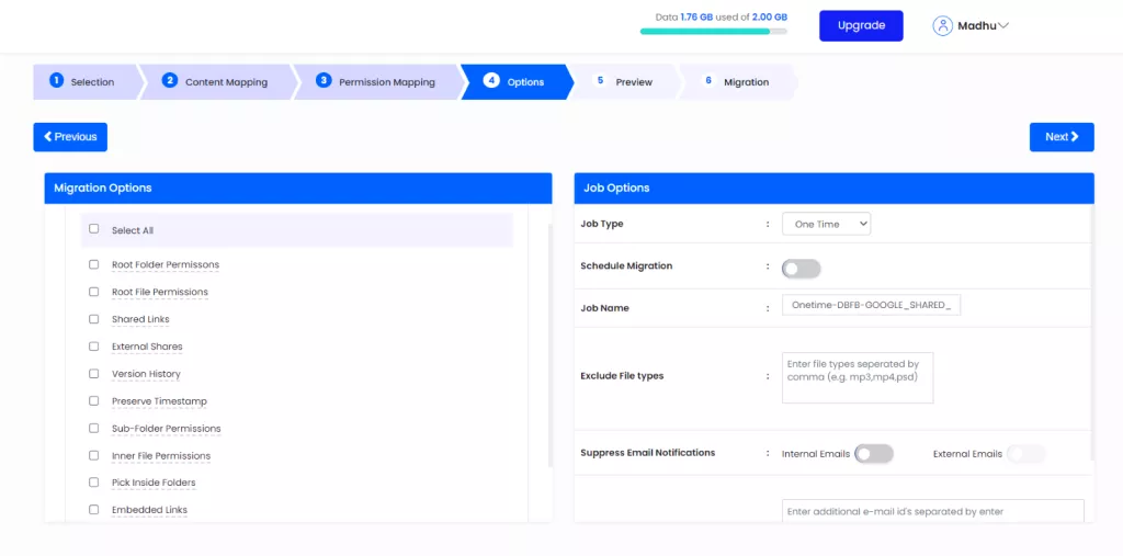Migration Options