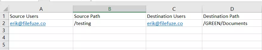 CSV mapping