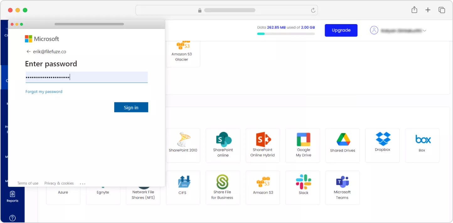 Adding the source SharePoint Online cloud