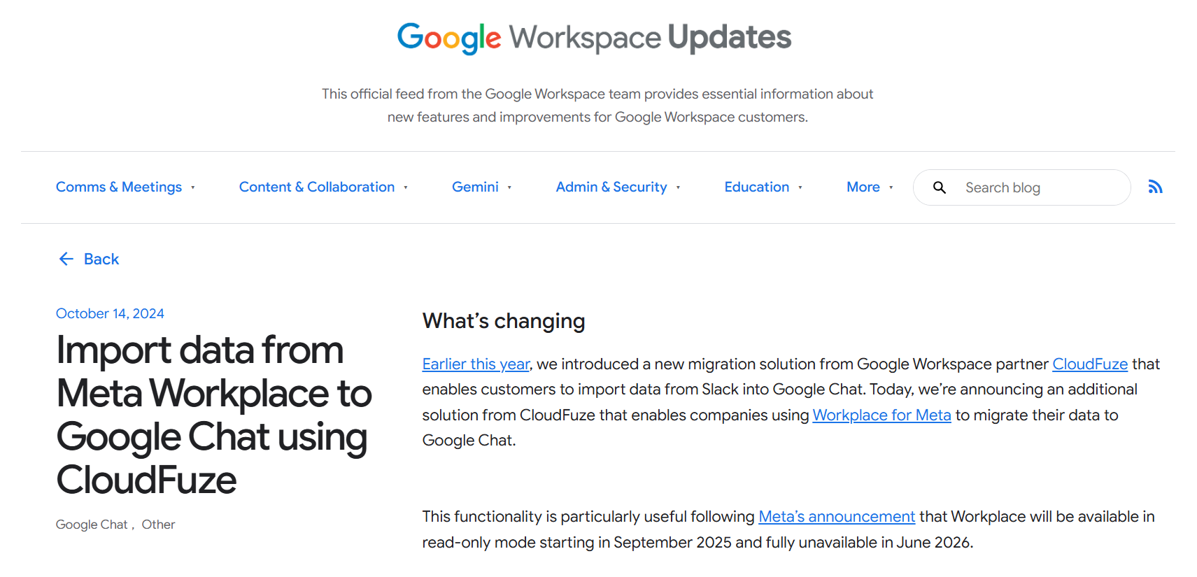 Featured by Google Workspace