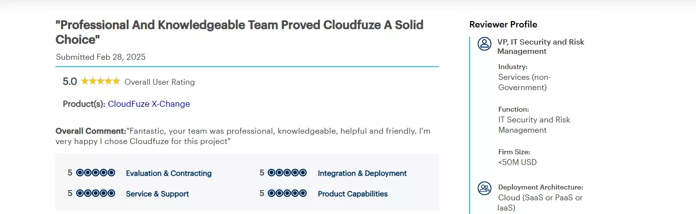 Gartner review for tenant to tenant