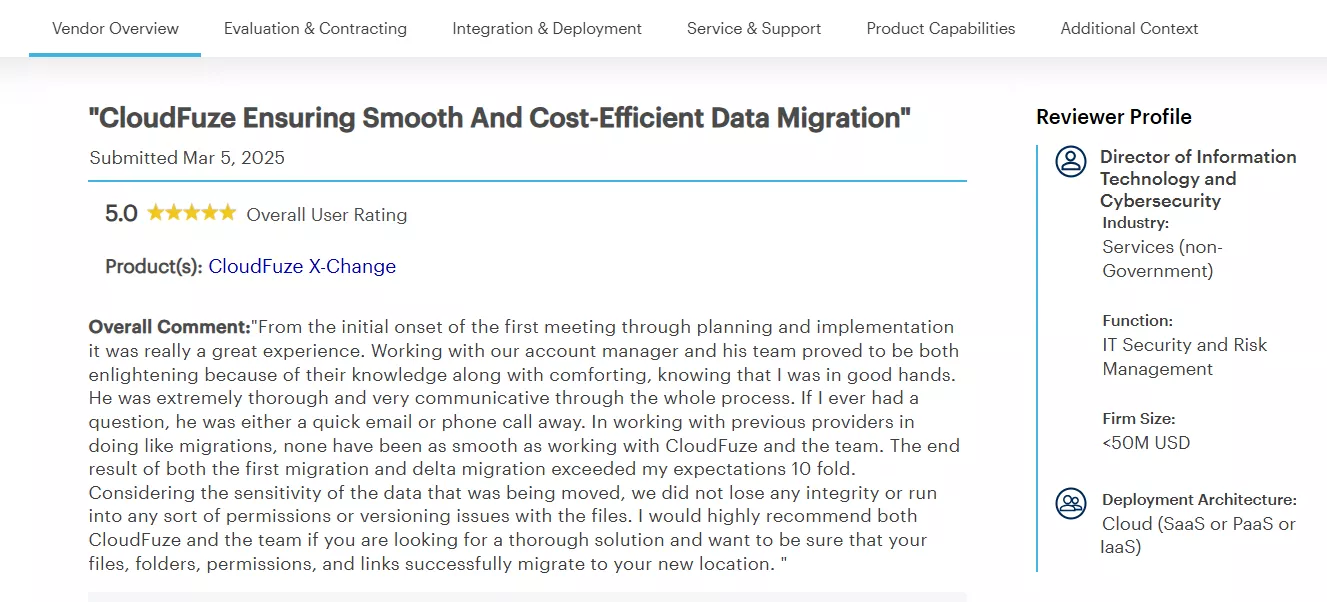 Gartner review