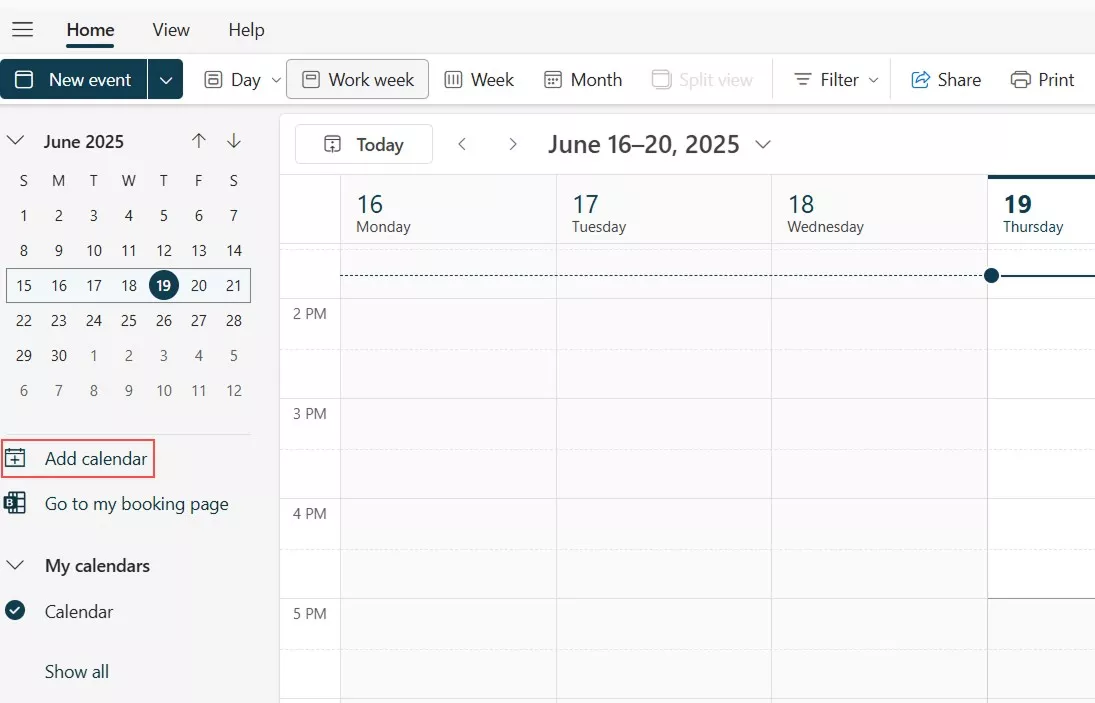Outlook Calendar
