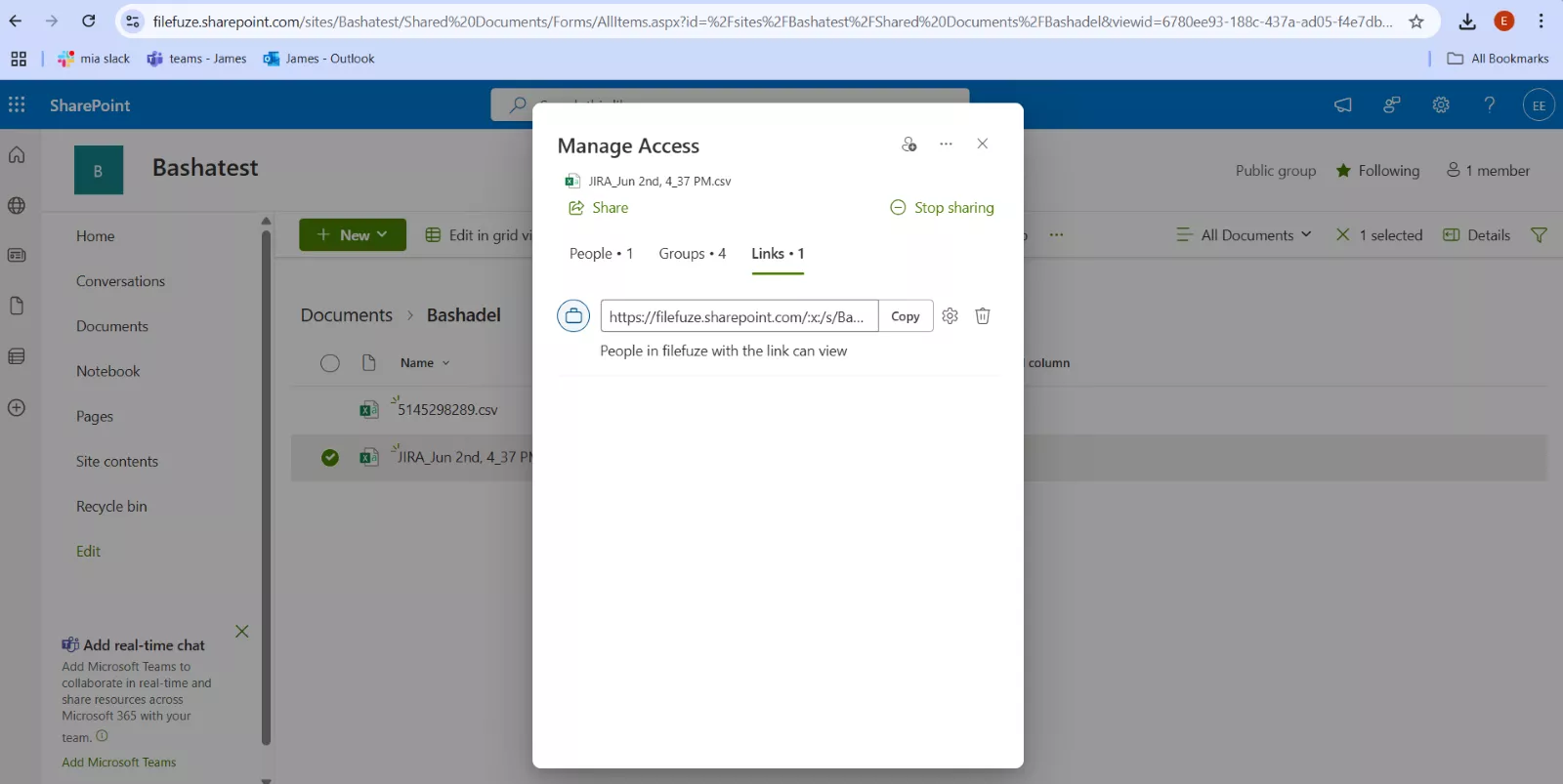 Shared link from Dropbox cloud