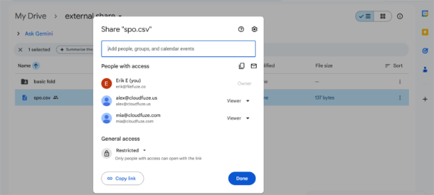 Google Drive folder