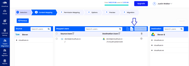 Map the users appropriately using either Auto-Map or CSV file upload