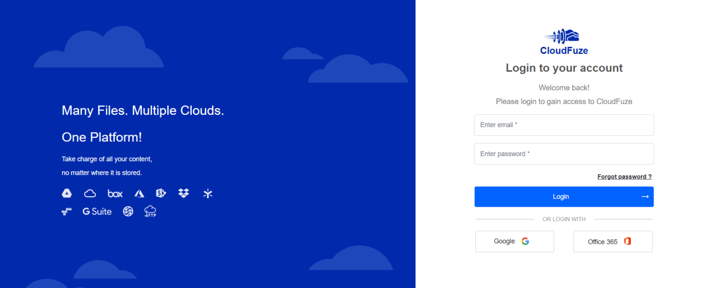 Create and log into CloudFuze account