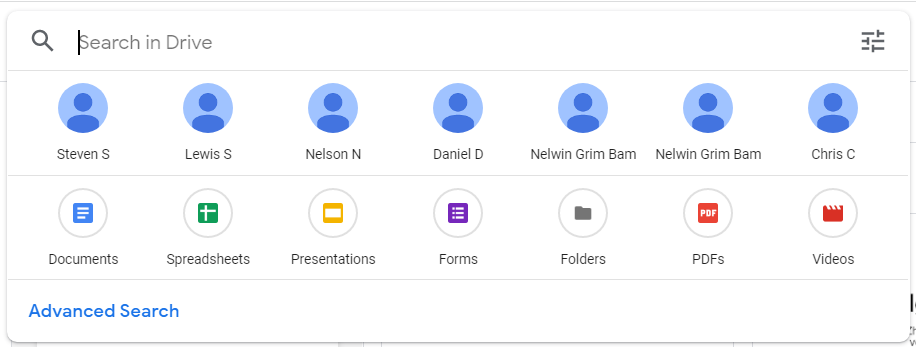 Google Drive file search