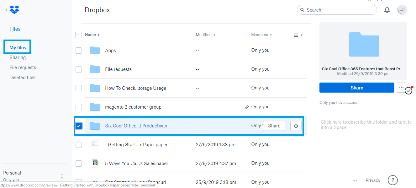 Files Stored