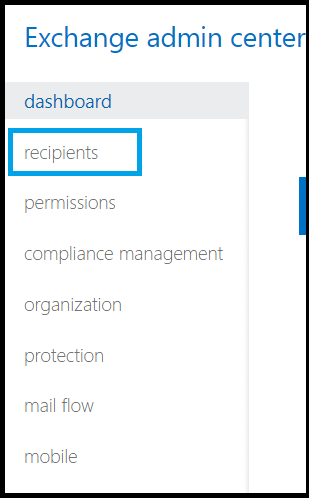Click on the Recipients tab