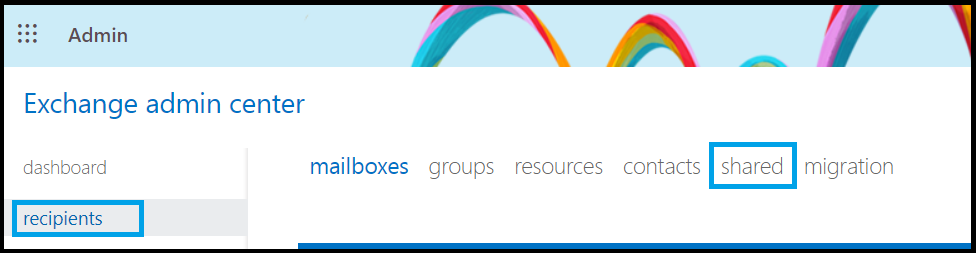 Click on the Shared Tab